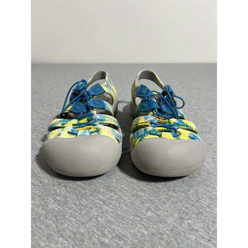 Keen Newport H2 Shoes Womens Size 4 Yellow Blue Tie Dye Water Sandals Outdoor‎